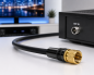 Preview: 120dB Premium SAT Koaxialkabel F St. auf St., 1m DINIC Dubai Range, vergoldete Stecker, schwarz